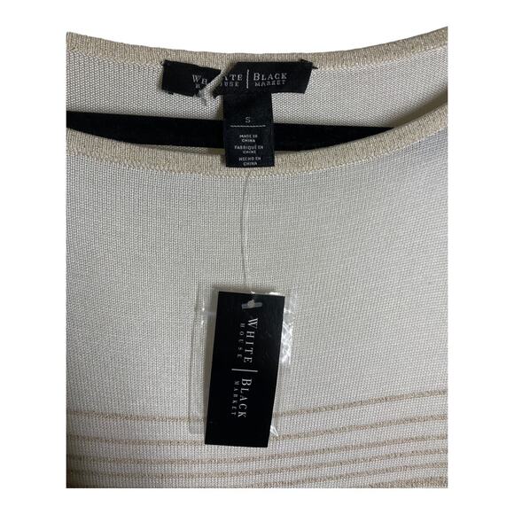 WHBM Perl Dust Color Block Stripe Sweater - Picture 3 of 7